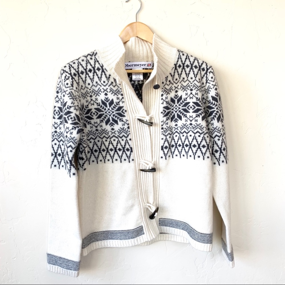 Obermeyer Wool Button Up Sweater - image 1